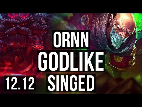 ORNN vs SINGED (TOP) | 7/1/8, Rank 9, Godlike | EUW Challenger | 12.12
