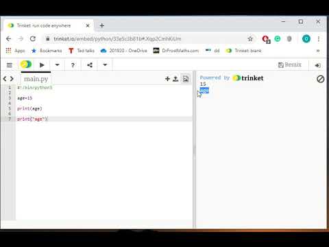 Storing Variables Python