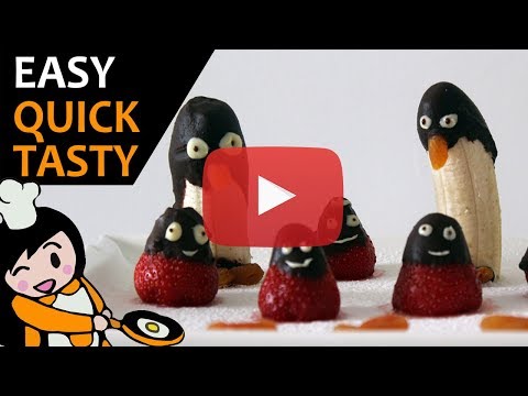 Frozen Banana Penguins Recipe | How To Make Frozen Banana Penguins For Kids - Recipe Videos