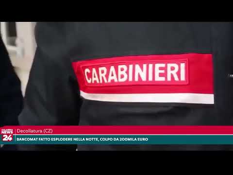 Decollatura, bancomat fatto esplodere nella notte con la “marmotta”: colpo da 200 mila euro