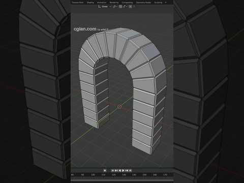 Blender timelapse How to make an arch 3D model #blender #3d #modeling #cgian