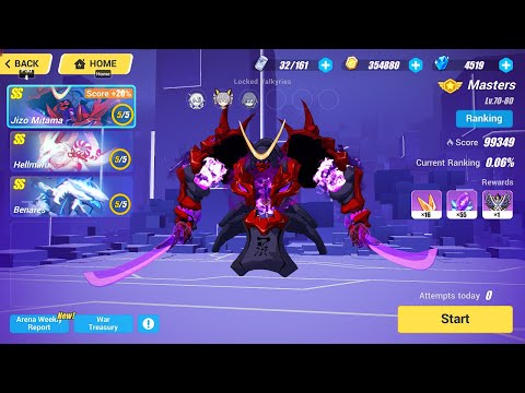 Honkai Impact - Budget Memorial Arena (Master) W12 - Jizo [37056]* Hellmaru [31200]* Benares [31093]