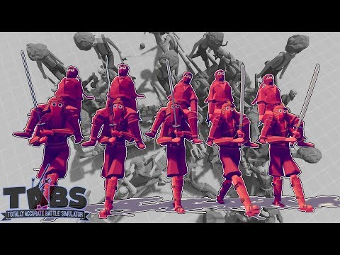 5 Ninja on Samurai vs Every Unit 10v10(5v10)+Bonus+Bobnus - TABS MODS Unit Possession Update