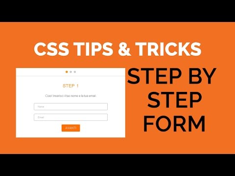 3 CSS Tips Tricks Step By Step Form con animazioni