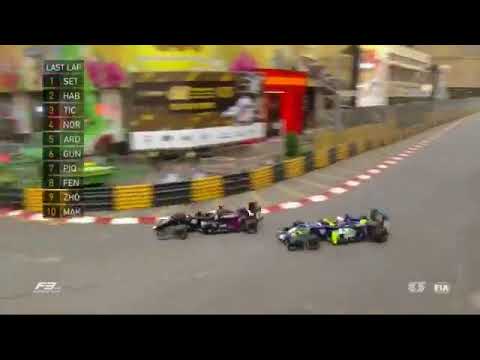 2017 Macau FIA F3 World Cup Last Lap Amazing Finish For The Win