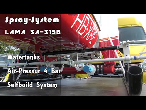 AWESOME !!! RC Spray System RC Helicopter Turbine Model Lama SA315B Air Glacier XXXL