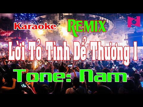 Lời Tỏ Tình Dể Thương 1 Karaoke Remix Tone Nam Nhạc sống