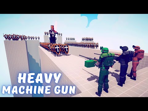 HEAVY MACHINE GUN vs 100x UNITS | Totally Accurate Battle Simulator TABS