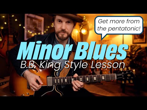 Pentatonic Artistry! B.B. King “Thrill is Gone” style lead study. Minor key 12 Bar Blues solo lesson