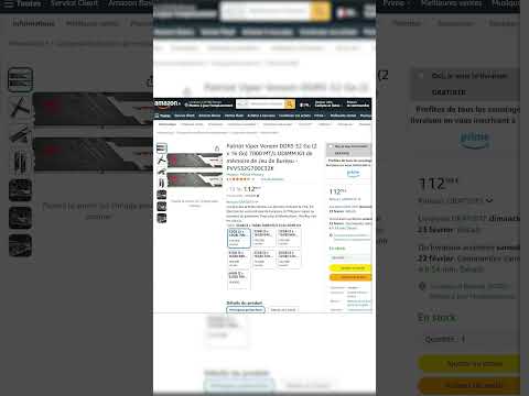 112€ DDR5 32 Go (2 x 16 Go) L'upgrade vraiement pas cher pour de la ram au top  #pc #gaming