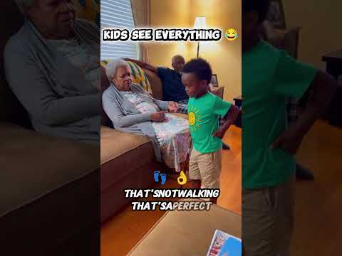 Grandma Watching Herself in Real Life 🤣😁 #FamilyComedy #FunnyKid #GrandmaLife #RealMoments