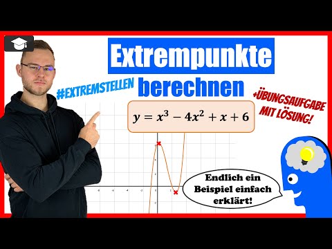 Calculating extreme points of a 3rd degree polynomial function Example