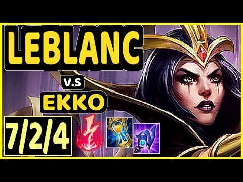 SCOUT (LEBLANC) vs EKKO - 7/2/4 KDA MID CHALLENGER GAMEPLAY - KR