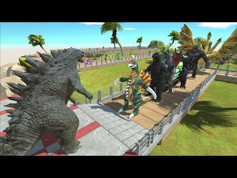 NEW UNIT ! GODZILLA 2014  DESERT ISLAND DEATH RUN - Animal Revolt Battle Simulator