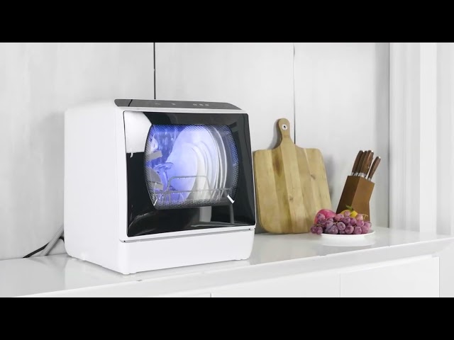 Máquina de lavar loiça Airmsen TDQR03A 4 serviços 5L Classe D com secagem alta temperatura video