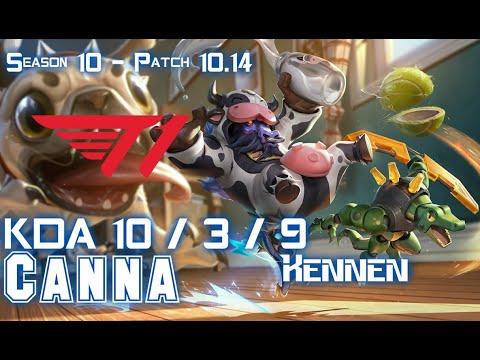T1 Canna KENNEN vs NASUS Top - Patch 10.14 KR Ranked