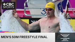 Men's 50m freestyle final with Josh Liendo at Glasgow 2026 Commonwealth Games