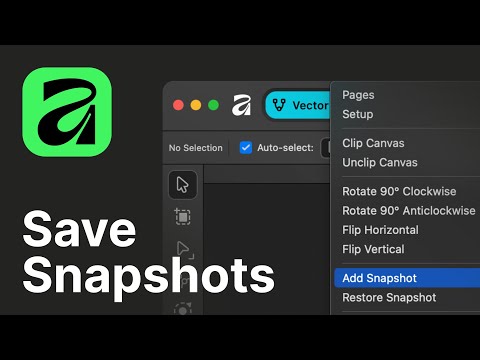 How to Save Snapshots in Affinity 3