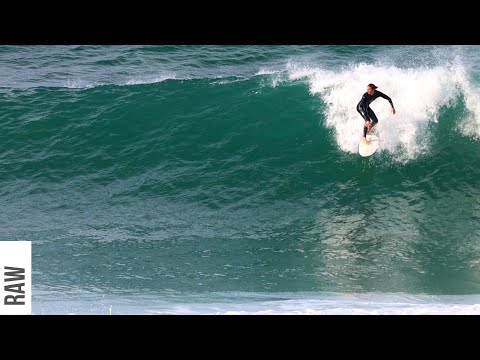 Locals vs Heavy Surf at Burleigh Heads, Australia