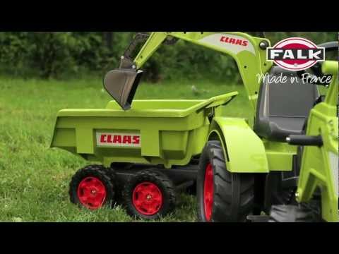 Ogromny traktor, koparka dla dzieci na pedały, wywrotka CLAAS AXOS 1010W