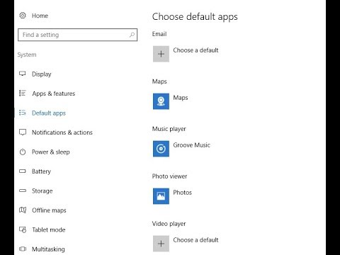 How to set default programs in Windows 10