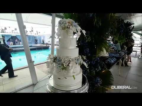 Veja o bolo de casamento de Gretchen & Esdras