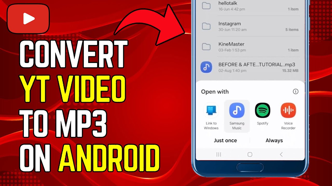 Converting YouTube video to MP3 on Android mobile phone