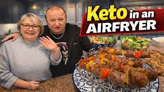 Low Carb Kebabs and Homemade Avocado Flatbread | Perfect Air Fryer Meal!