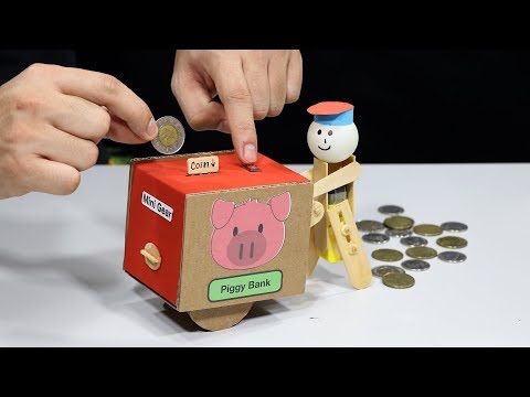 Build Piggy Coin Bank with Robot Walking