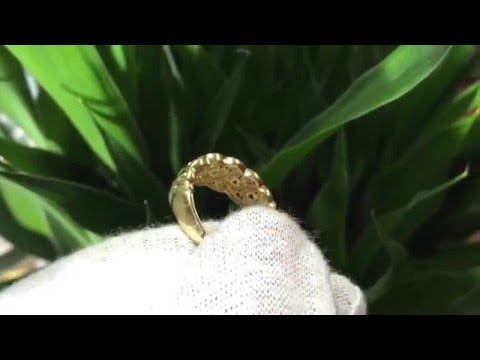 14k yellow gold natural Emerald Blue Sapphire & Ruby Knotted ring band