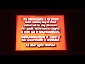 Blood Red FBI Warning Screen Early 2000