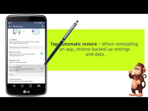 How To Use Backup & Reset On LG smart phones user guide support
