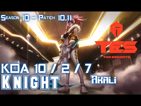 TES Knight AKALI vs ZOE Mid - Patch 10.11 KR Ranked