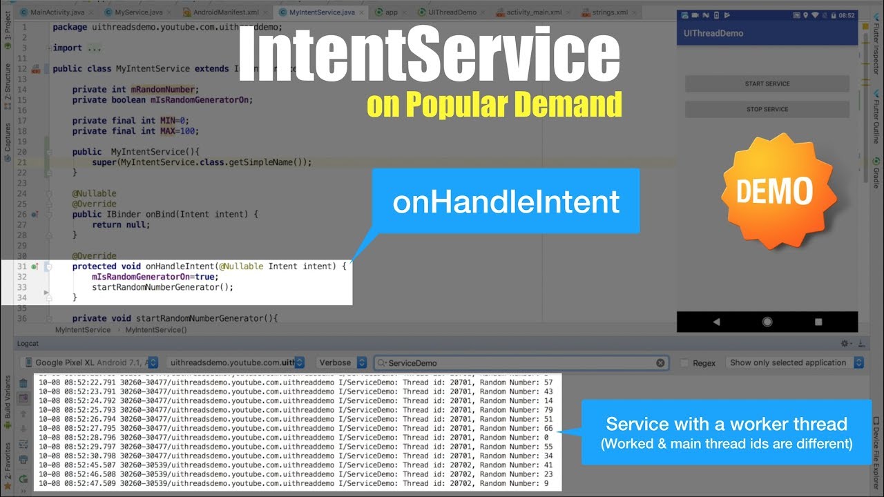 Services in Android - Part 9, IntentService | On popular demand