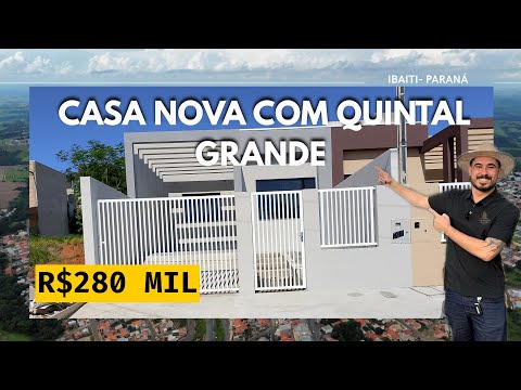 (VENDIDA) CASA NOVA DE LAJE  COM QUINTAL GRANDE EM IBAITI PARANÁ 