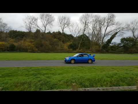 Subaru impreza wrx prodrive with anti lag on track