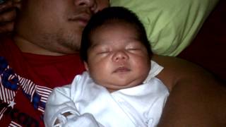 Baby Matthew with Daddy Sleeping