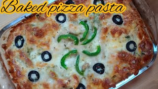 Chicken Cheese Baked Pasta | Baked Pizza Pasta recipe