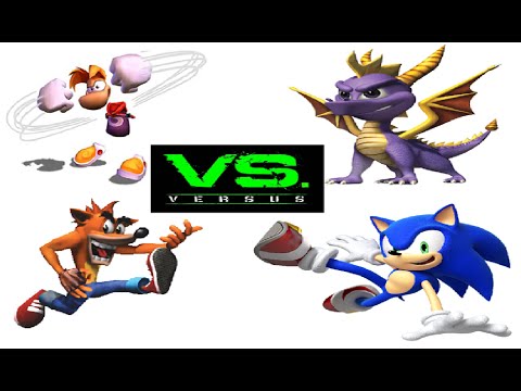 Rayman VS Crash VS Spyro VS Sonic DeathBattle [Battle of Forums #3] Video