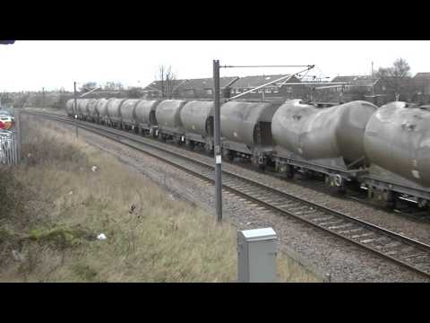 Freightliner 66536 Cement Train passing Stadium of Light