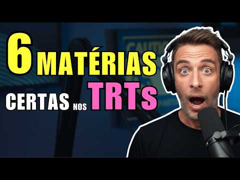 ACERTE ATÉ 93% no CONCURSO DE TRT com essas 6 MATÉRIAS (não estudar matemática e informática?)