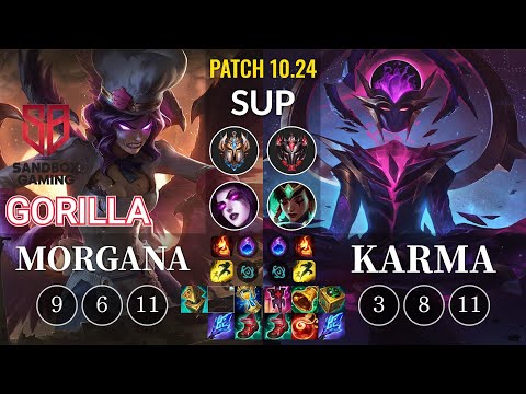 SB GorillA Morgana vs Karma Sup - KR Patch 10.24