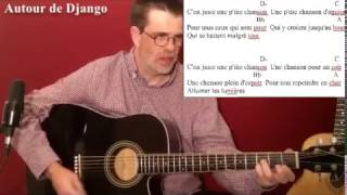 Les Enfoirés - Juste une p&#39;tite chanson - Tuto guitare débutant, Mélodie intro, Arpèges, rythme