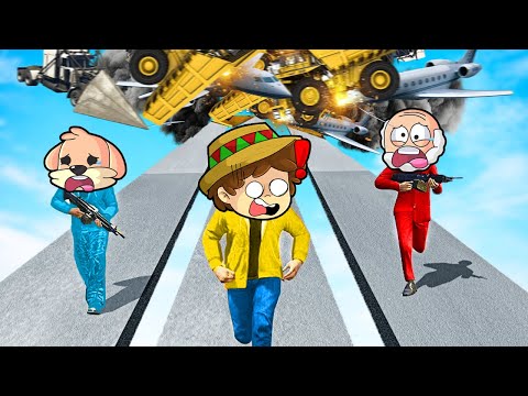 ¡IMPOSIBLE SOBREVIVIR a la AVALANCHA en GTA 5! 😨💥 GTA V ONLINE con SOYDANY PANCRACIO y PERMON