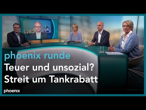 phoenix runde: Teuer und unsozial? - Streit um Tankrabatt vom 14.06.22