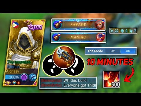 ALDOUS NEW ONE HIT BUILD! 10 MINS 500 STACK 100% LEGIT ONE HIT DELETE! ALDOUS BEST BUILD 2022 - MLBB
