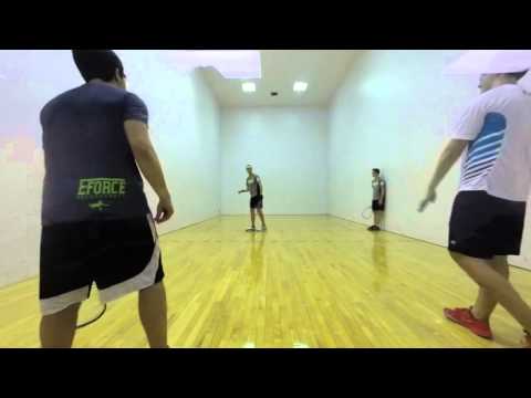 Purdue Racquetball - MERC-1 Doubles - Game 2 - Greg/Jeff vs Thomas/Manolo