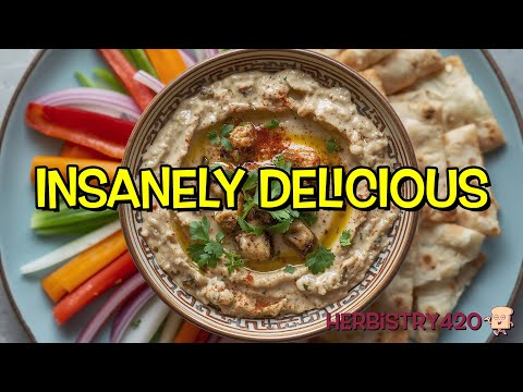 Infused Eggplant Dip (Baba Ganoush) Recipe with Cannabis Olive Oil