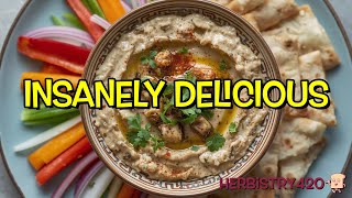 Infused Eggplant Dip (Baba Ganoush) Recipe with Cannabis Olive Oil