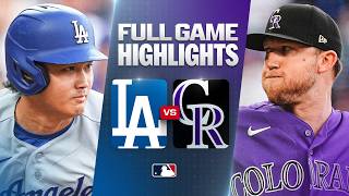 DODGERS vs. ROCKIES: Official Full Game Highlights (August 19) | 2026 MLB Season